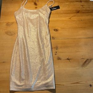 Lulus gold bodycon party dress